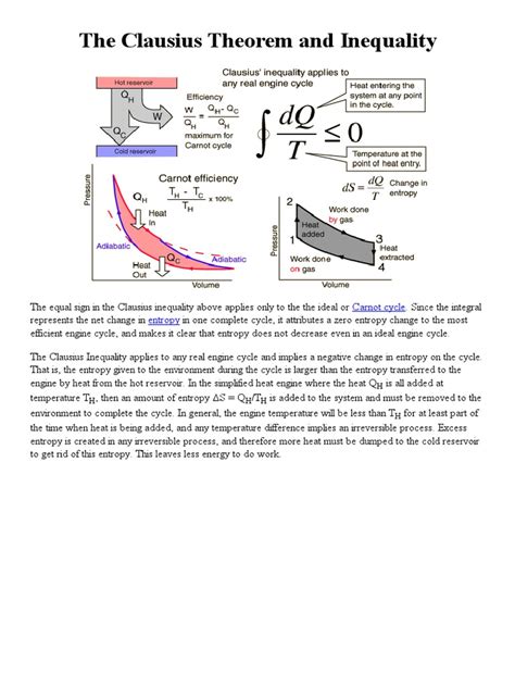 The Clausius Theorem and Inequality | PDF