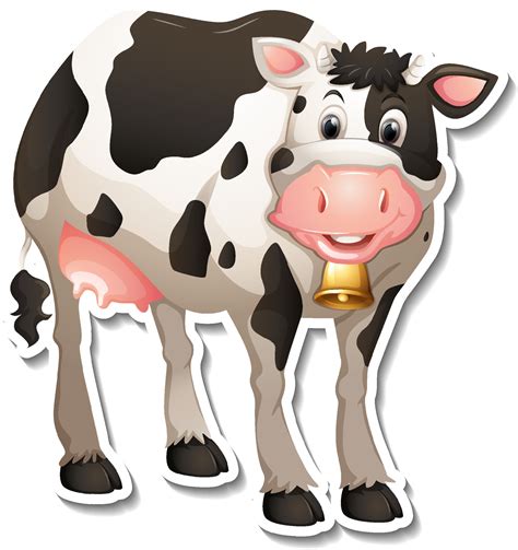 Cow farm animal cartoon sticker 4557176 Vector Art at Vecteezy