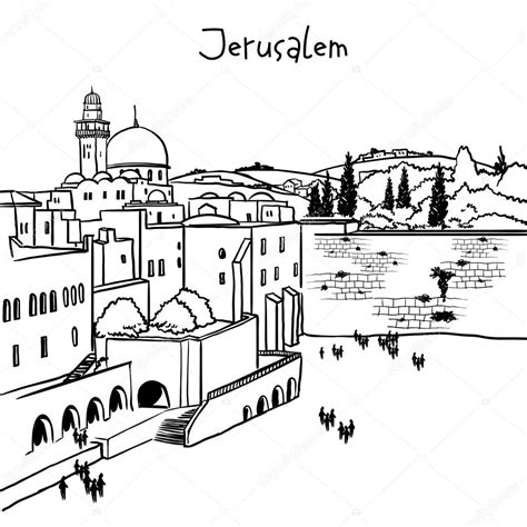 Jerusalem, Israel old city skyline Stock Illustration by ©museyushaya ...