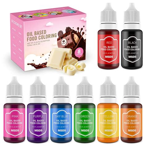 Amazon.com : Upgraded Oil Based Food Dye Coloring for Chocolate Candy Cake - DaCool Edible Food ...