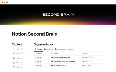 Notion Second Brain | Notion Template