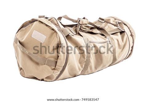 Army Duffle Bag Isolated On White Stock Photo (Edit Now) 749583547