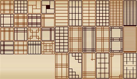 Shoji Screen Patterns by tweaqr on DeviantArt