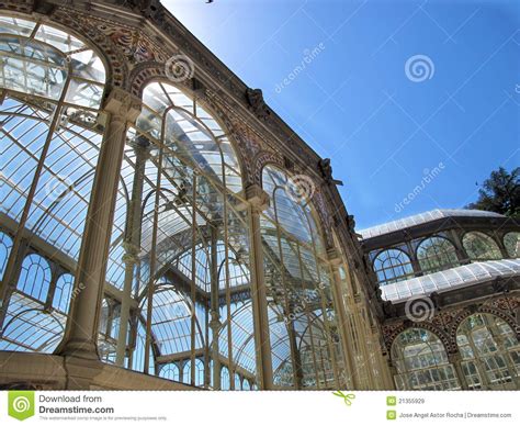 Detail the Crystal Palace of El Retiro Madrid Stock Image - Image of landscape, retiro: 21355929