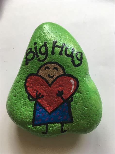 Big hug rock | Painted rock animals, Rock painting designs, Painted rocks kids