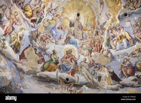 Last Judgment depicted in the fresco by Italian Renaissance painter ...