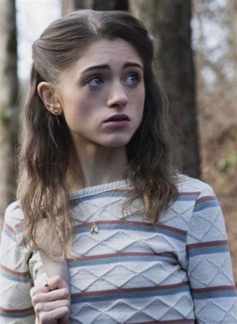 Natalia Dyer: Very few Stranger Things than the upside-down proportions of that skull. Hoo boy ...