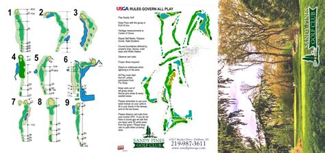 Scorecard - Sandy Pines Golf Club