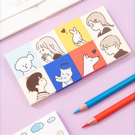 Japanese Anime Eraser Set of 2 Anime Rubbers Anime | Etsy