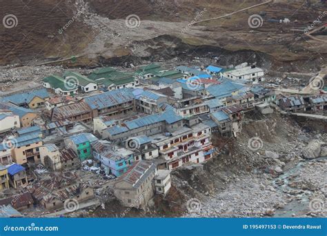 Kedarnath Temple Aerial View Stock Image - Image of delicate, burgling: 195497153