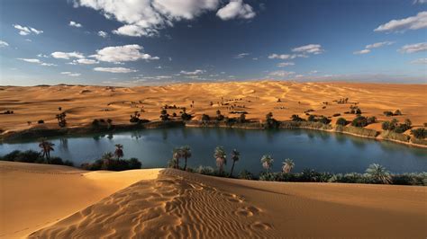 Oasis in the Libyan Desert - Mystery Wallpaper