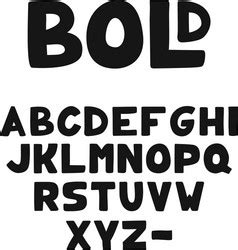 Bold alphabet font type Royalty Free Vector Image