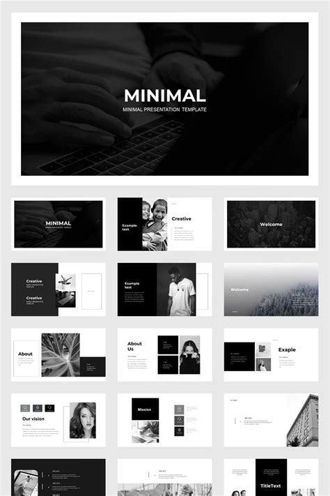 Powerpoint Template Design Black And White