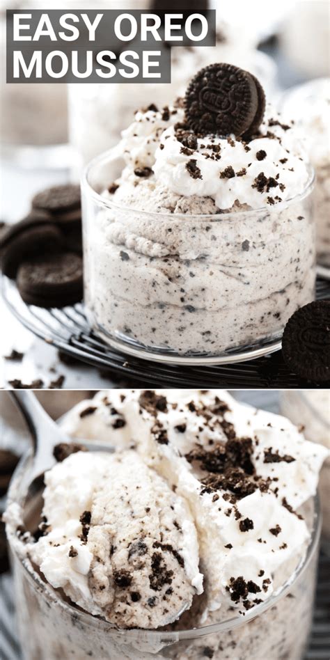 Oreo Mousse - easy Oreo dessert, only 3 ingredients!