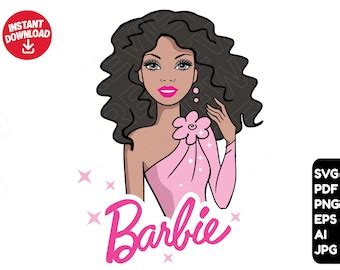 Black Barbie Clipart | Etsy Australia