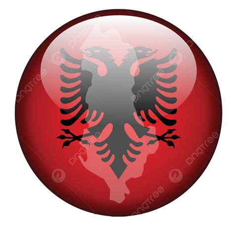 Albanian Flag Button Featuring A Map Button Area Signal Vector, Button, Area, Signal PNG and ...