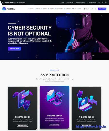 10 Best Cyber Security WordPress Themes 2024 - Frip.in