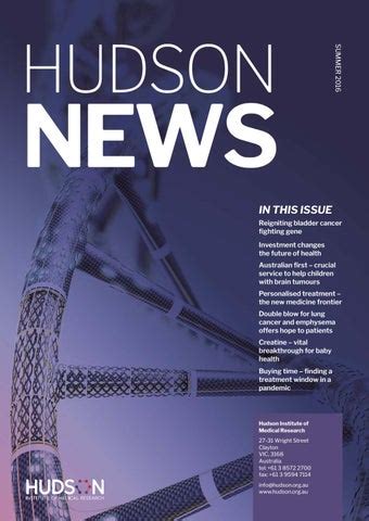 Hudson news online 2 by Hudson Institute of Medical Research - Issuu