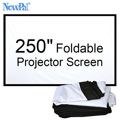 Newpal 250 inch Projector Screen 4:3/16:9 Fabric Foldable Projector Screen With Eyelets Without ...