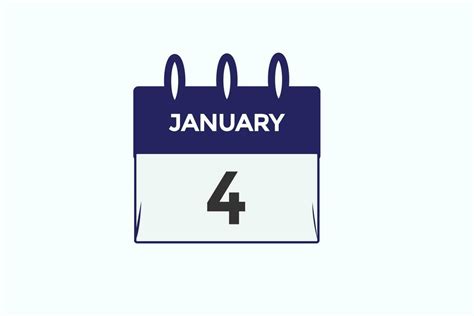 january 4 calendar date reminder,calendar 4 january date template 23565549 Vector Art at Vecteezy