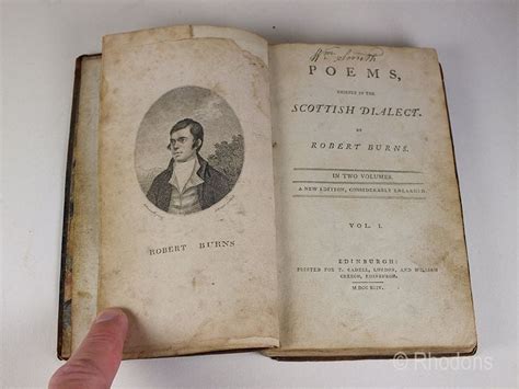 Robert Burns Poems Chiefly In The Scottish Dialect 1794 Edition | Antiquarian Books, Robert ...