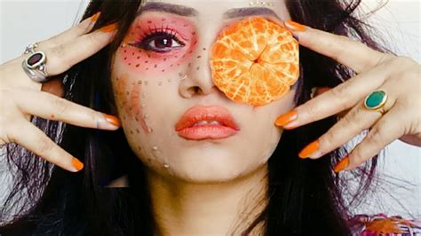Orange Fruit Makeup Tutorial ||Fashion ornate || - YouTube