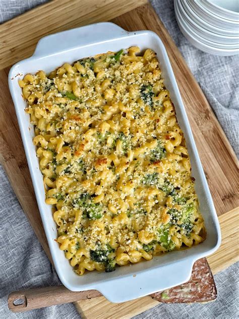 Baked Broccoli Mac and Cheese - Sweet Savory and Steph