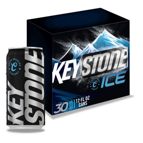 Keystone Ice Lager Beer, 30 cans / 12 fl oz - Fred Meyer