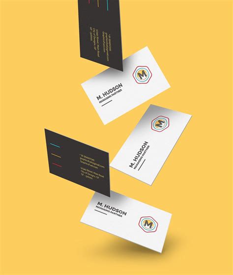 Free Falling Business Cards Mockup - GraphicsFuel | Business card mock up, Business cards mockup ...