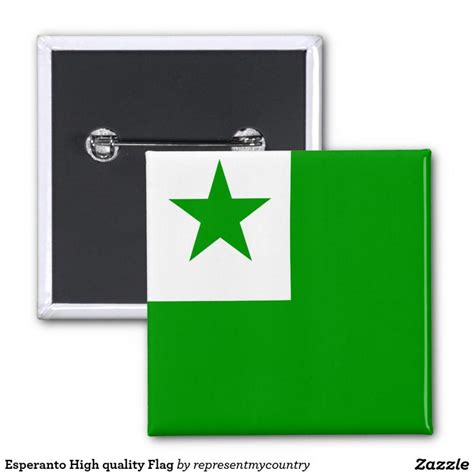 Esperanto High quality Flag Button | Zazzle | Flag pins, Flag, Custom ...