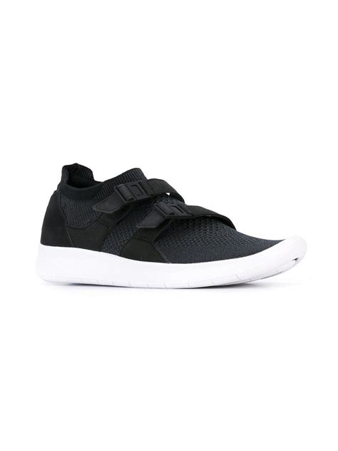 Nike Synthetic Double Strap Sneakers in Black for Men - Lyst