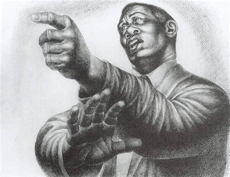 Charles White Drawings | charles white preacher 1952 ink on cardboard 21 ⅜ x 29 ⅜ inche ...