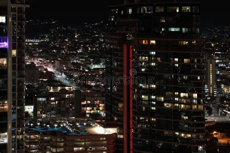 Aerial Night View of Streets and Apartment Windows Stock Photo - Image of high, metropolitan ...