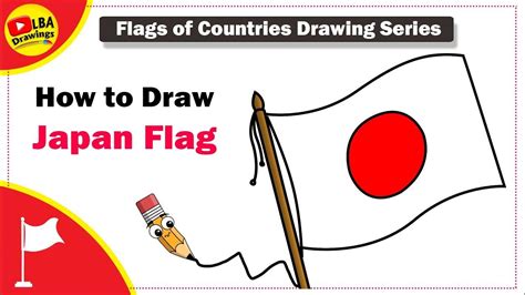 Japan Flag Drawing | Countries Flags Drawing Series | Flag drawing, Japan flag, Countries and flags