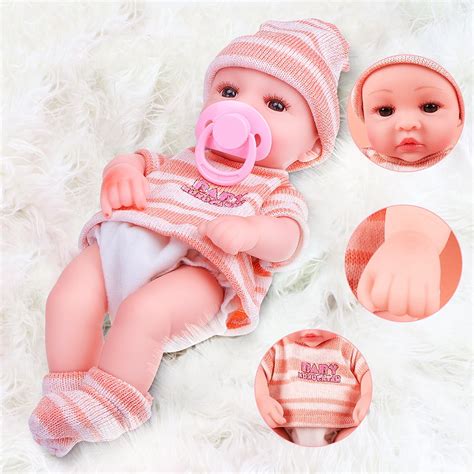 12'' Realistic Reborn Baby Dolls Newborn Silicone Vinyl Full Body Girl Dolls Handmade Lifelike ...