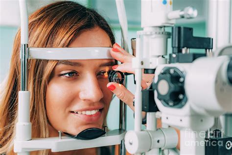 Slit Lamp Eye Examination Photograph by Microgen Images/science Photo Library