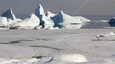 Icebergs, Greenland - Stock Video Clip - K003/4204 - Science Photo Library