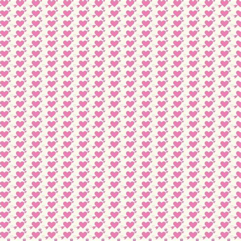 seamless background with hearts Pattern Vector Illustration. Romantic Wrapping paper, Heart ...