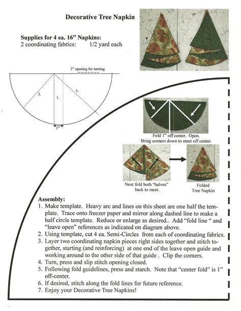 Quilter's fun: Christmas Tree Napkins