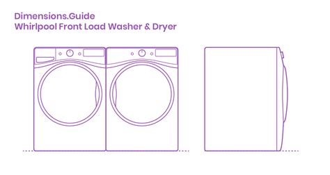 Whirlpool Front Load Washer & Dryer Dimensions & Drawings | Dimensions.Guide