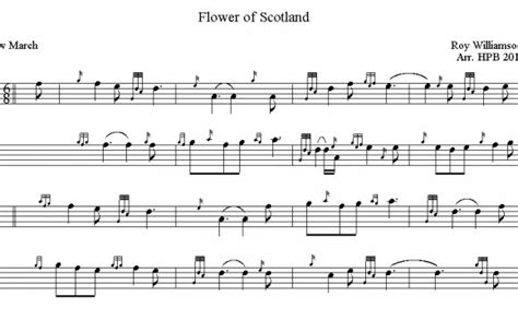 Flower of Scotland Bagpipe sheet music : Scottish Culture