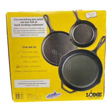 Lodge Cast Iron 3-Piece Cookware Set – Ewirelessgear