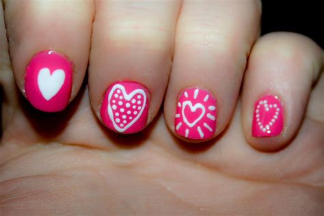 Love Heart Nails For Valentines Day ️ - Musely