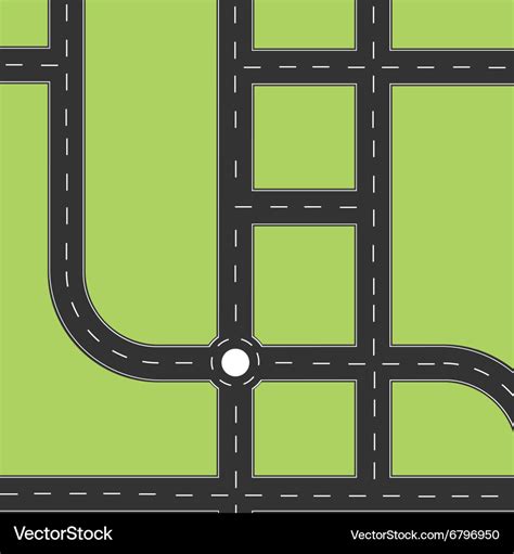 Road city top view Royalty Free Vector Image - VectorStock