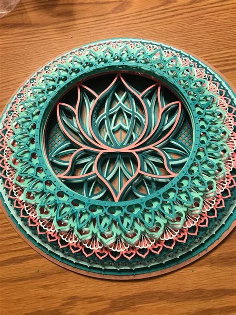 My 3rd Cricut Project was a 3D Mandala : cricut | Cricut projects, 3d ...