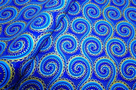 Blue Metallic Fabric by the Yard Quilting Craft DIY Mask - Etsy