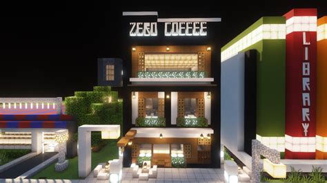 MINECRAFT: COFFEE SHOP DESIGN IN MINECRAFT: HOW TO BUILD A COFFEE SHOP || TUTORIAL - YouTube