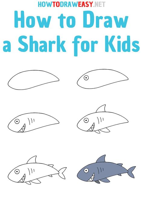22 Shark Number Drawing Super Easy Drawings Drawing For Kids | Images and Photos finder