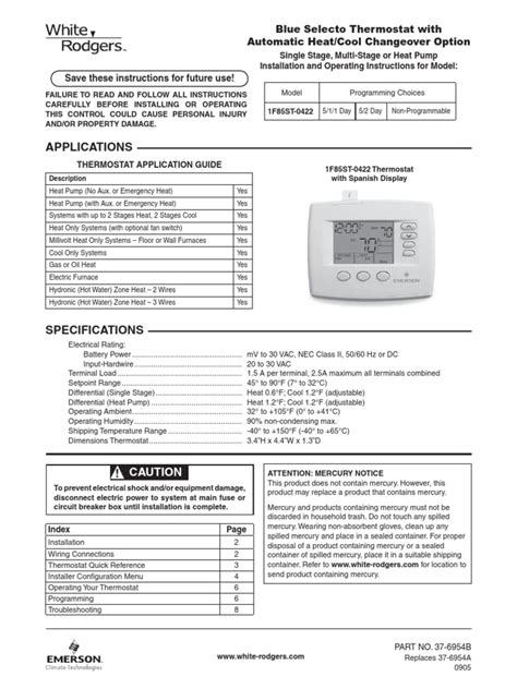 Manual Control Emerson PDF | PDF | Thermostat | Heat Pump