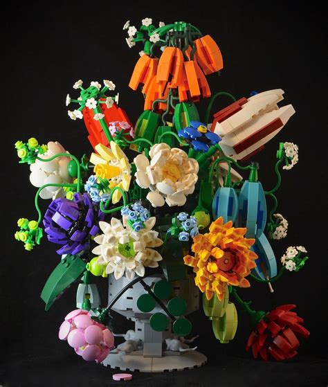 Still life with flowers - new version 2 | Lego building, Lego craft ...